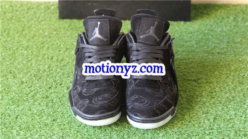 Authentic Kaws x Air Jordan 4 Cool Black